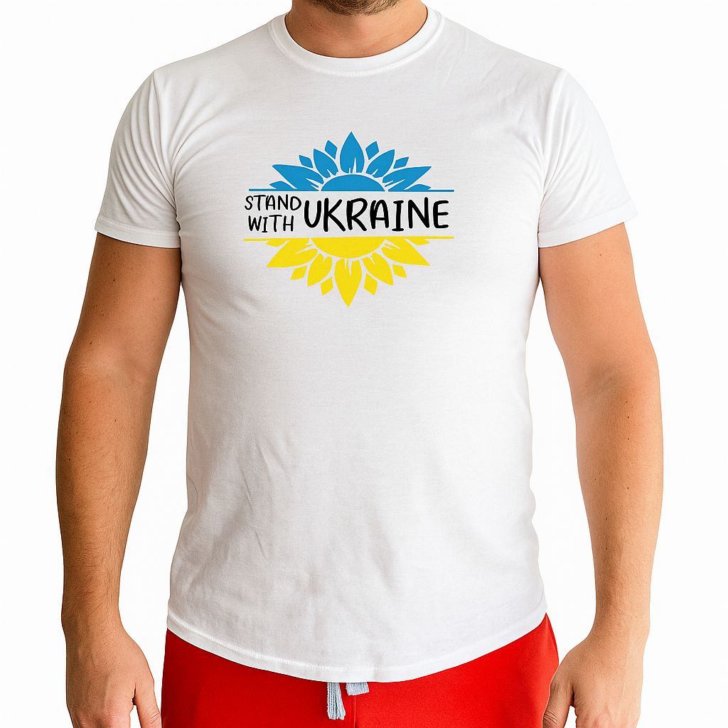 T-shirt men 'stand with Ukraine'